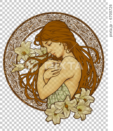 匿名配送】アール・ヌーヴォー 女性像 花器 匿名配送】アール