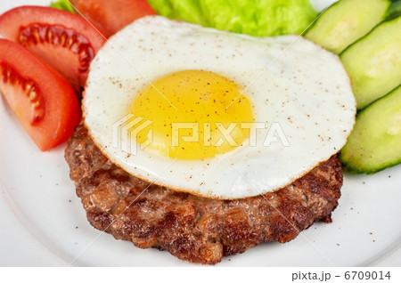 steak beef meat with fried egg 6709014