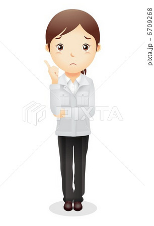 作業服の女性イラスト 6709268