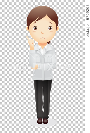 作業服の女性イラスト 6709268