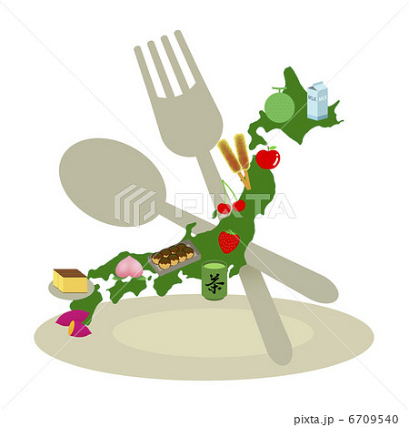 日本の名産のイラスト素材