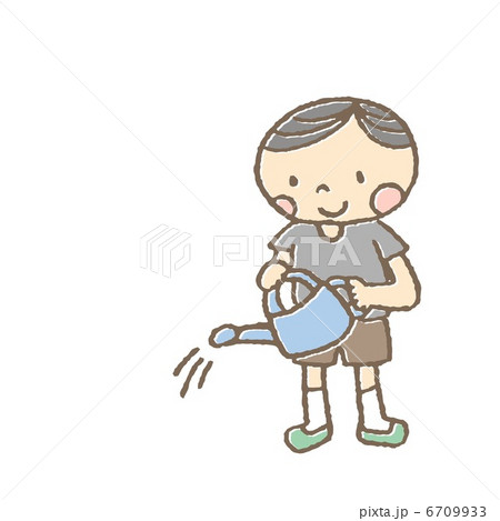 水をやる子供 6709933