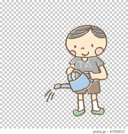 水をやる子供 6709933