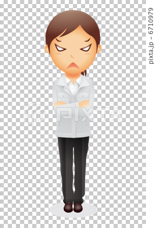 作業服の女性イラスト 6710979