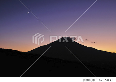 三日月と富士 三日月と富士 6715031