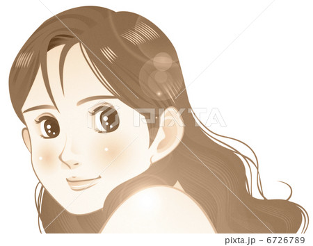 微笑み返し セピア のイラスト素材