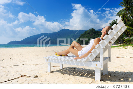 Girl on a beach Girl on a beach 6727488
