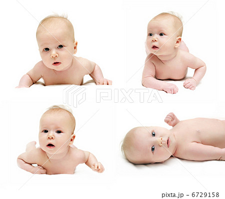 Newborn babys is crawling set 6729158