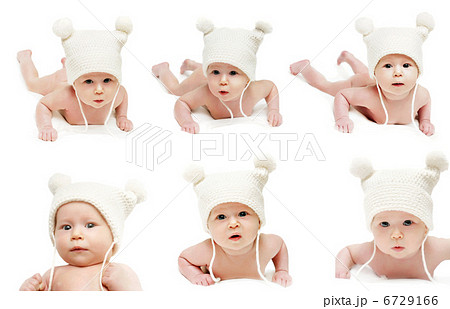 Newborn baby in the cap 6729166