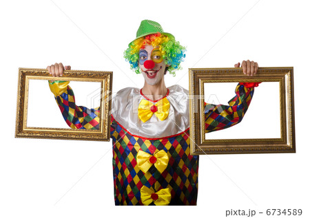 Funny clown on the white 6734589