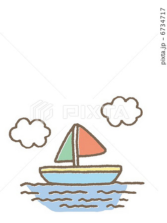 海に浮かぶヨットのイラスト素材 6734717 Pixta
