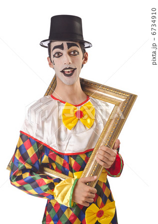 Sad clown on the white 6734910