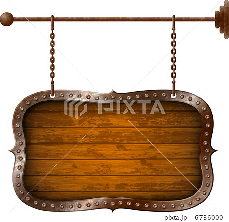 Wooden and metallic aged signboard 6736000