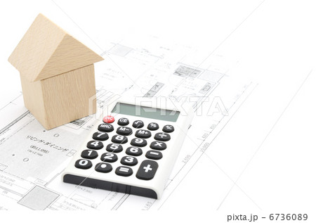 電卓　家　積み木 6736089