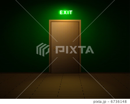 Room with exit sign Room with exit sign 6736148