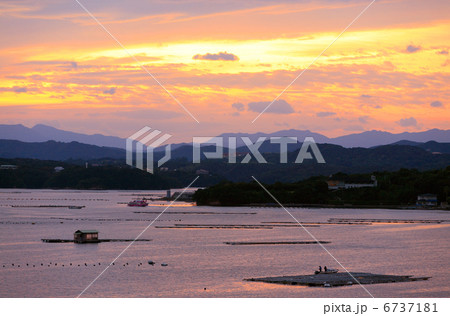 伊勢志摩 英虞湾の夕日 6737181