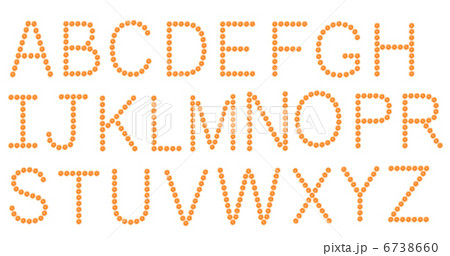 Letter "A" from orange slices isolated on white 6738660