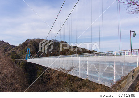 竜神峡　竜神大吊橋　橋の西側から 6741889