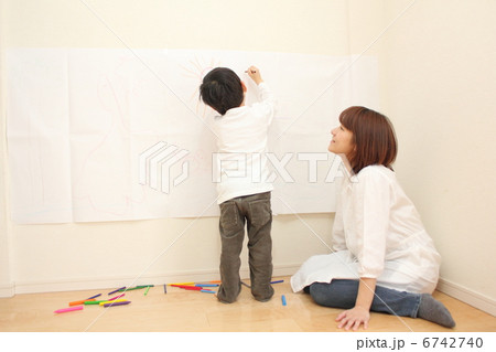 お絵かき親子 6742740