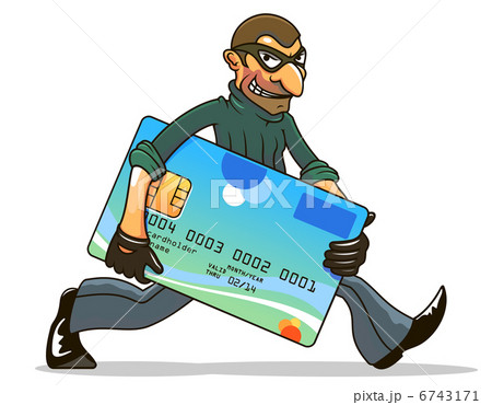 Hacker or thief stealing credit card 6743171