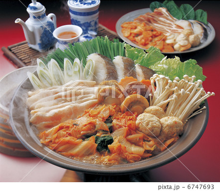 海鮮キムチ鍋の写真素材