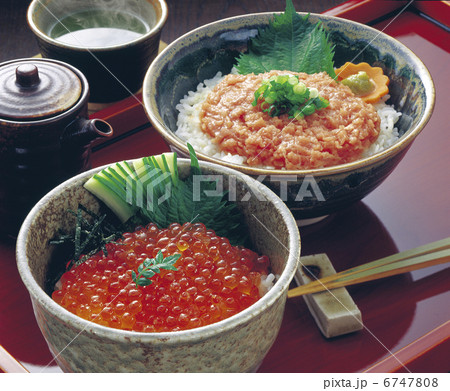 ネギトロ丼といくら丼 6747808