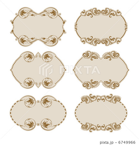 Set of ornate vector frames 6749966