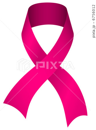 Pink breast cancer awareness ribbon isolated on white background 6756012