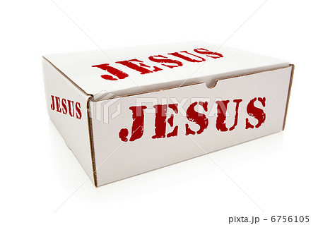 White Box with Jesus on Sides Isolated White Box with Jesus on Sides Isolated 6756105