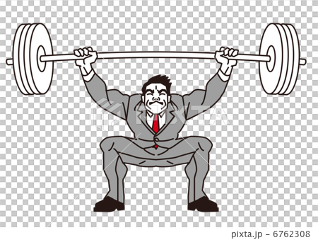 Businessman to weight lifting 6762308