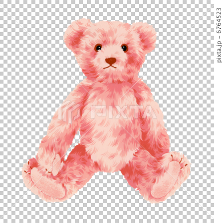 ピンクのクマ055のイラスト素材