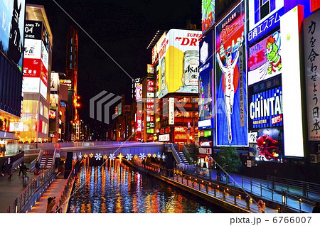道頓堀川　夜景 6766007