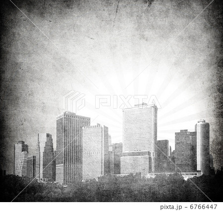 grunge image of new york skyline 6766447