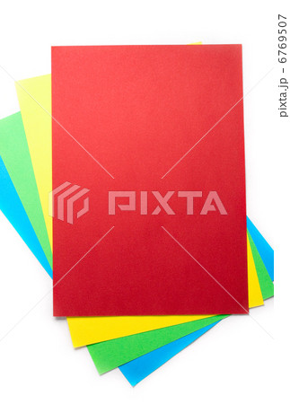 Colored paper isolated on white 6769507
