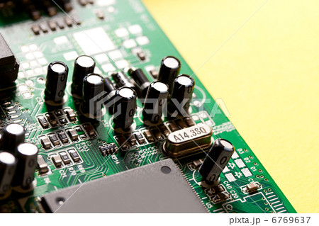 Computer system board details on yellow Computer system board details on yellow 6769637