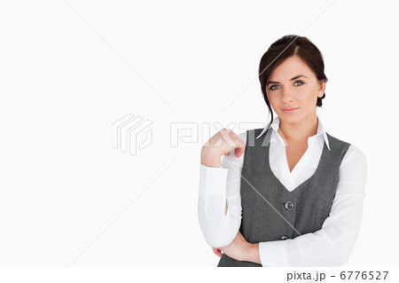 Brunette in suit looking at camera 6776527