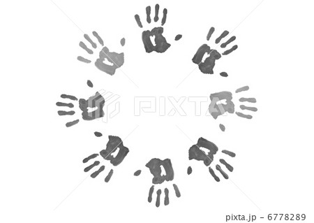 Black handprints forming a circle 6778289