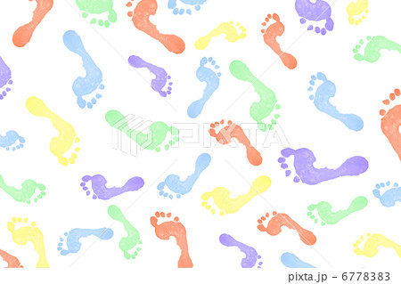 Lots of multi colored footprints Lots of multi colored footprints 6778383