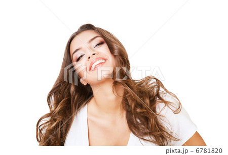 beautiful healthy cheerful woman with smile beautiful healthy cheerful woman with smile 6781820