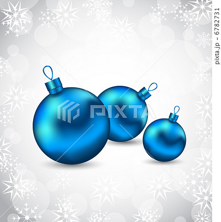 Background with snowflakes and Christmas balls 6782731