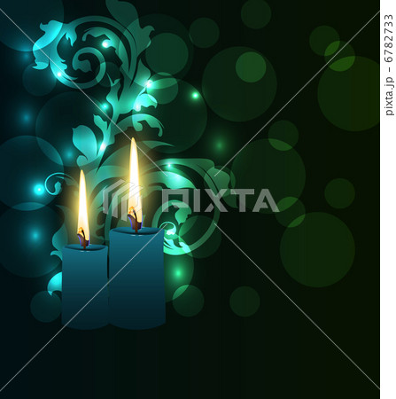 Greeting glowing card with candles for Diwali festival 6782733