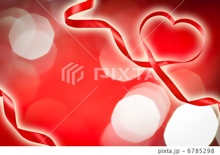 Heart shaped ribbon with defocused red lights, template design Heart shaped ribbon with defocused red lights, template design 6785298