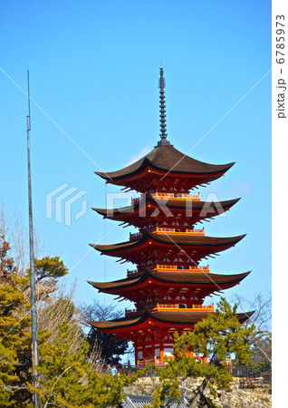 千畳閣(豊国神社)の「五重塔」（厳島神社／広島県廿日市市宮島町） 6785973