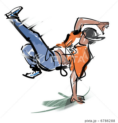 Break Dance Stock Illustration