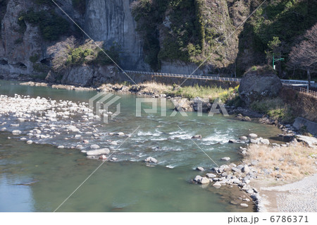 青の洞門と山国川 6786371