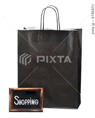 blackboard with the words and paper shopping bag 6786851