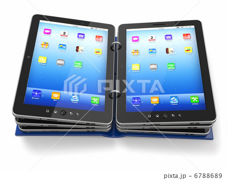 Opened book or folder from tablet pc 6788689