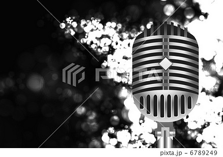 vintage microphone on stage 6789249