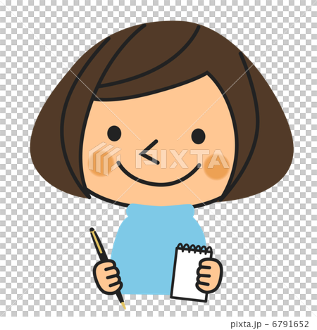 メモをとる女性（カラー） 6791652