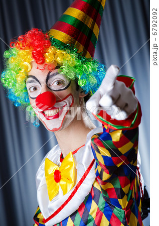 Funny clown in studio shooting 6792092